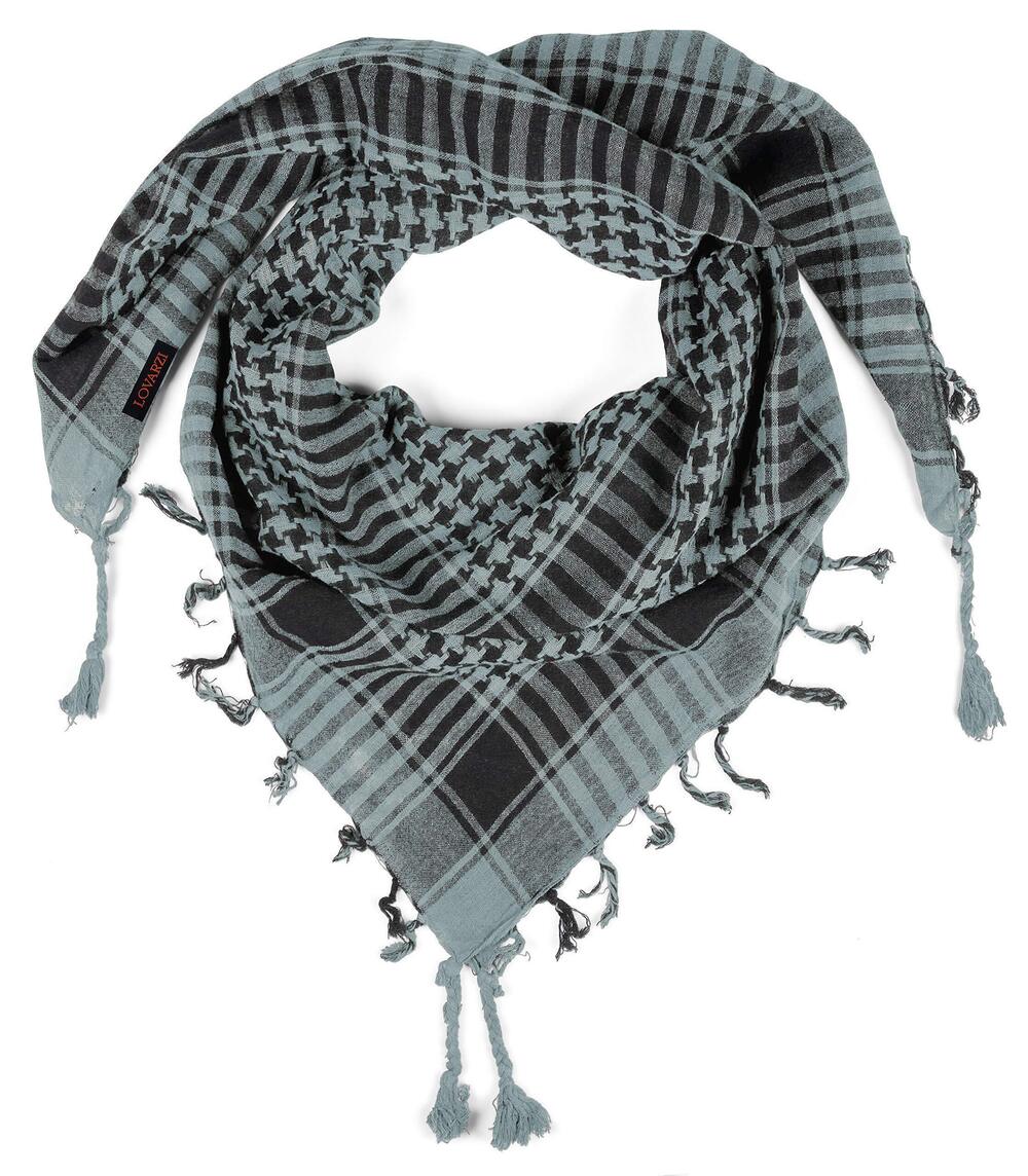 4406 Shemagh Tactical Scarf Cotton Keffiyeh Desert Palestinian Grey army